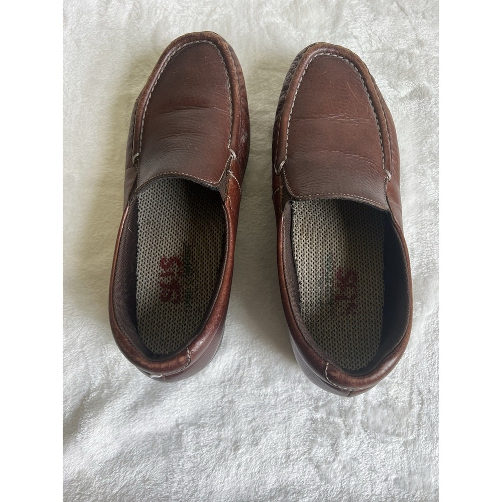 SAS Twin Tri-Comfort Women's 7 M Brandy Brown Slip On Leather Loafer Moccasin‎